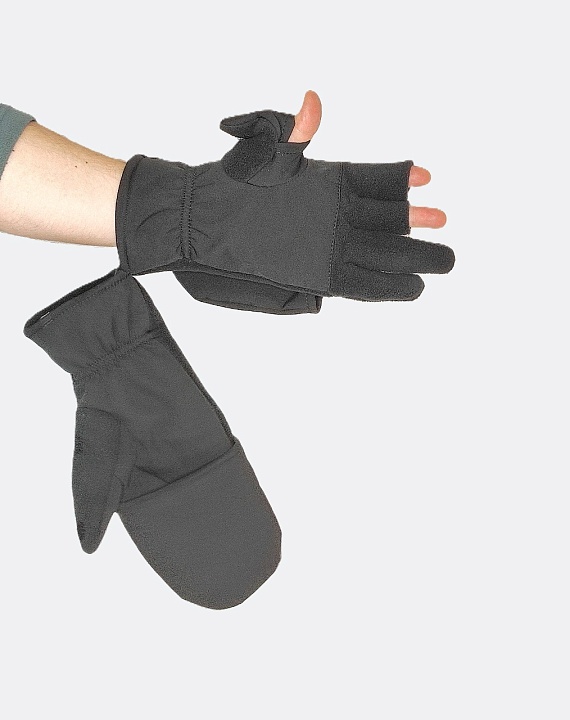 Рукавицы митенки STREET SNOW мембрана черные